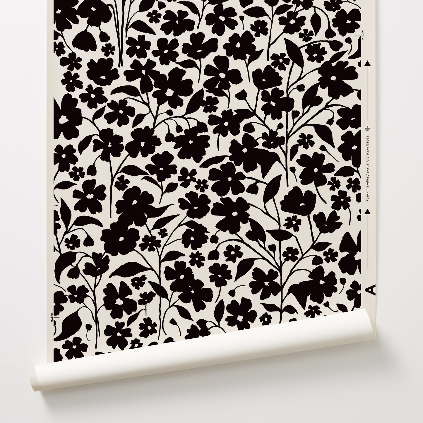 Posy - Black on Parchment