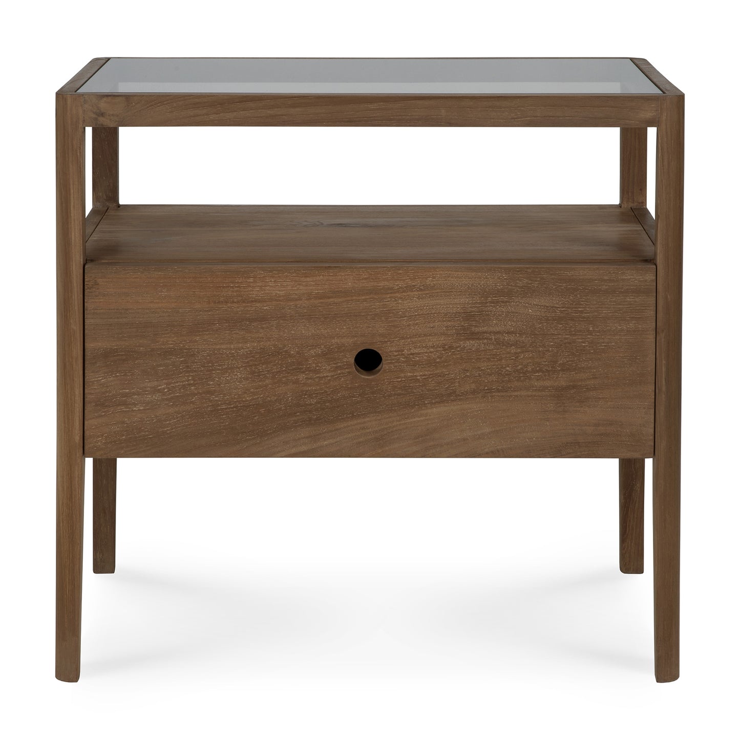 Spindle bedside table - Oak Black