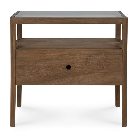 Spindle bedside table - Teak