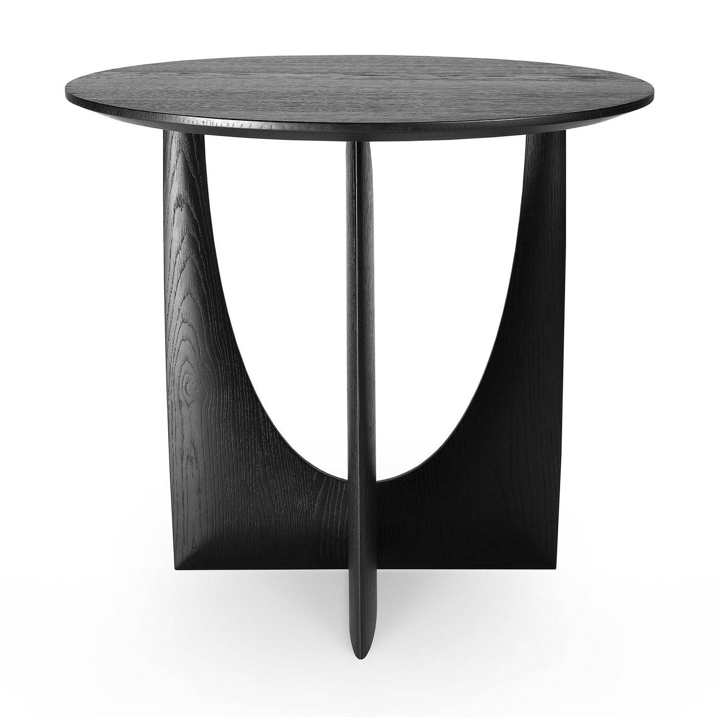 Geometric side table - Brown Teak