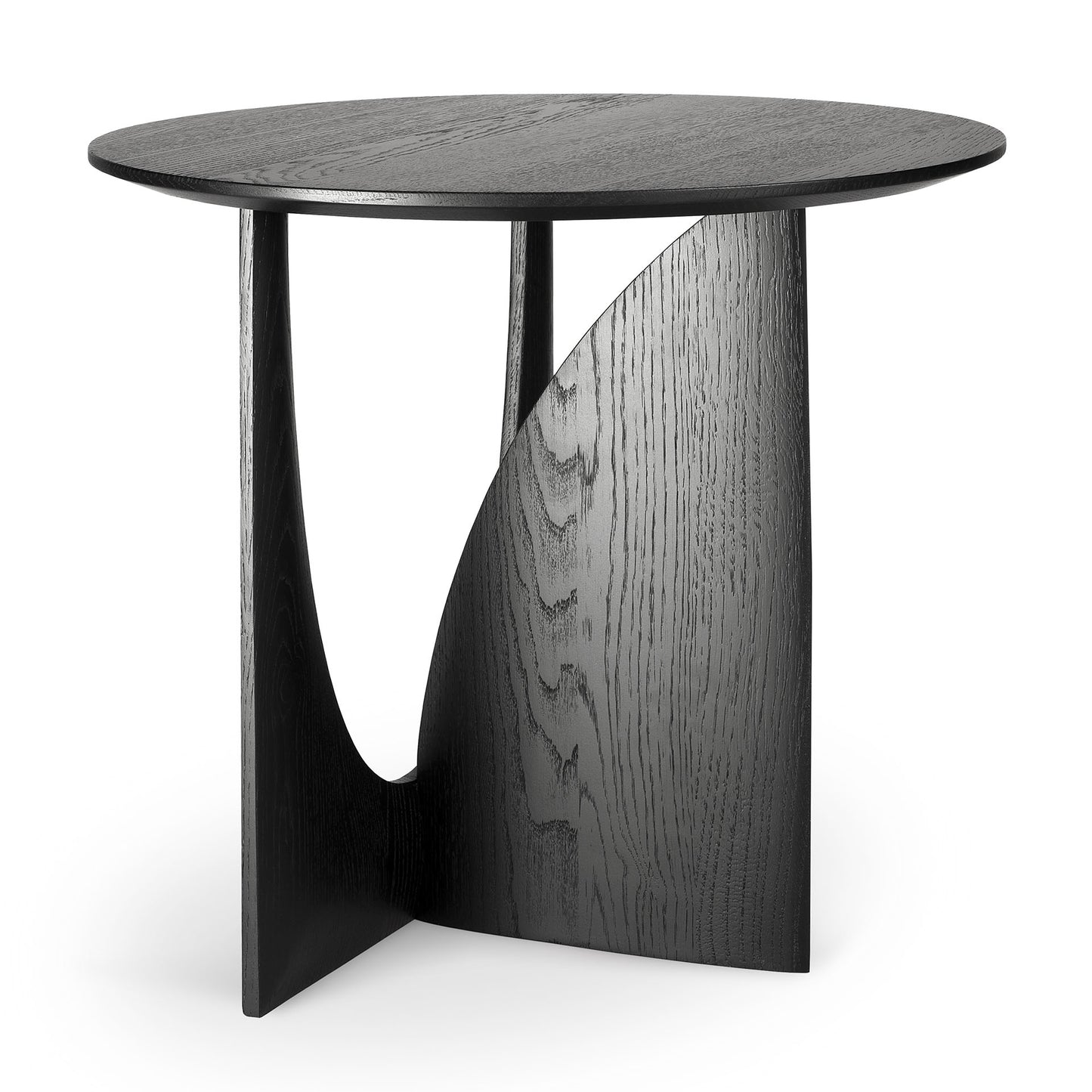 Geometric side table - Brown Teak