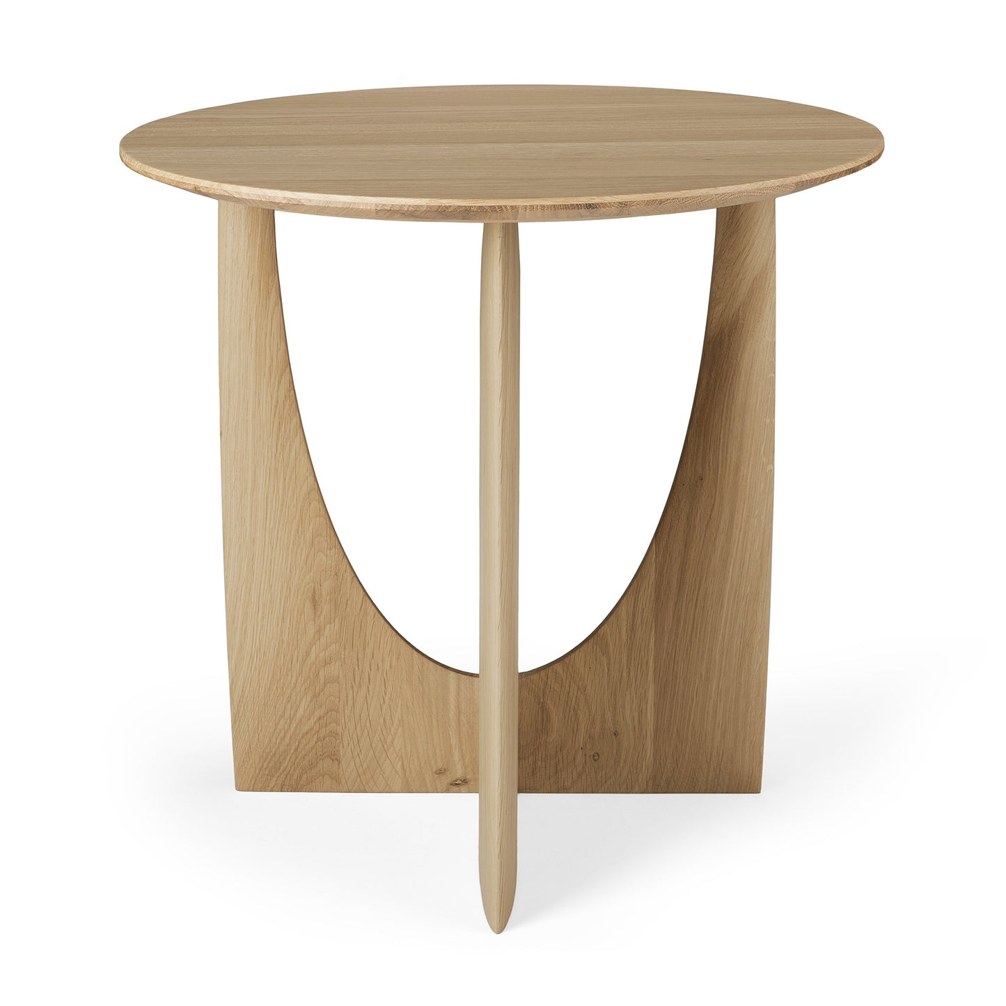 Geometric side table - Brown Teak