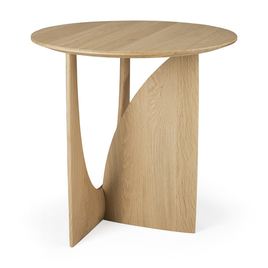 Geometric side table - Oak