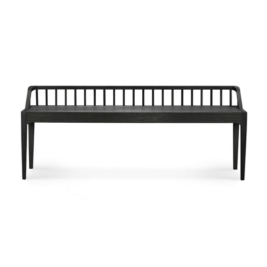 Spindle Bench - Oak Black