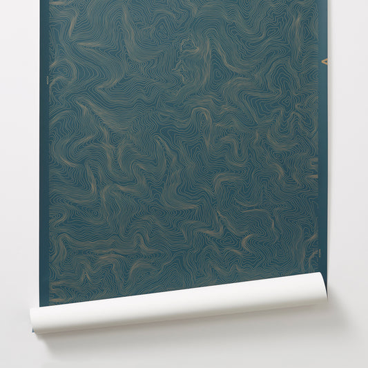 Contour - Gold on Blue