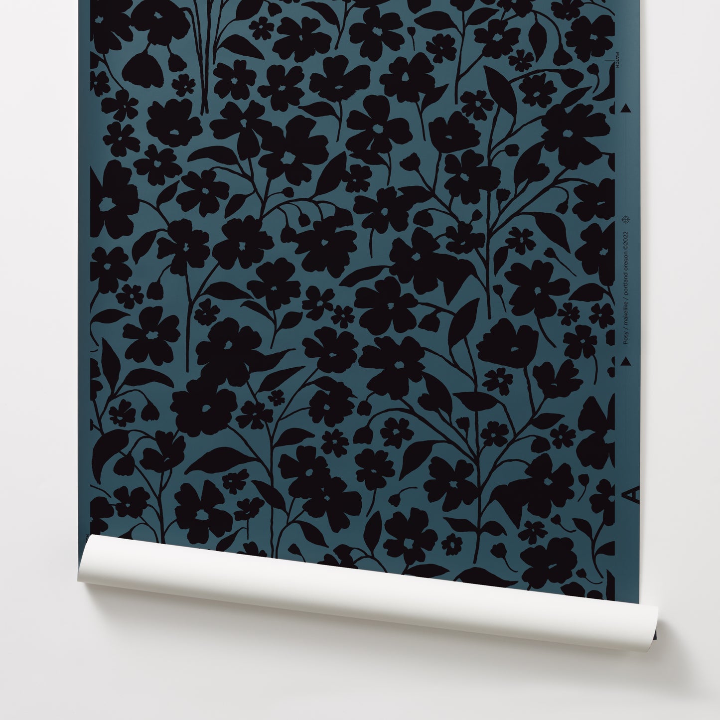 Posy - Black on Blue