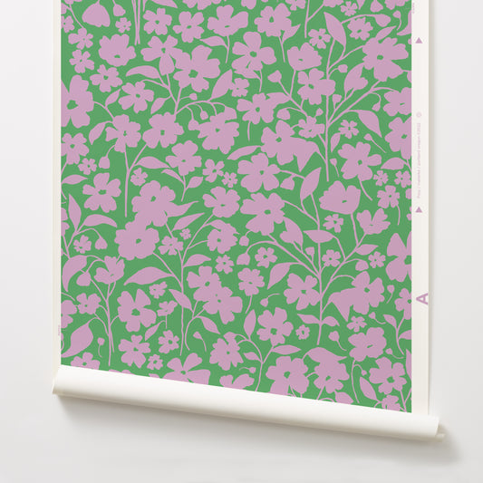 Posy - Lavender on Green