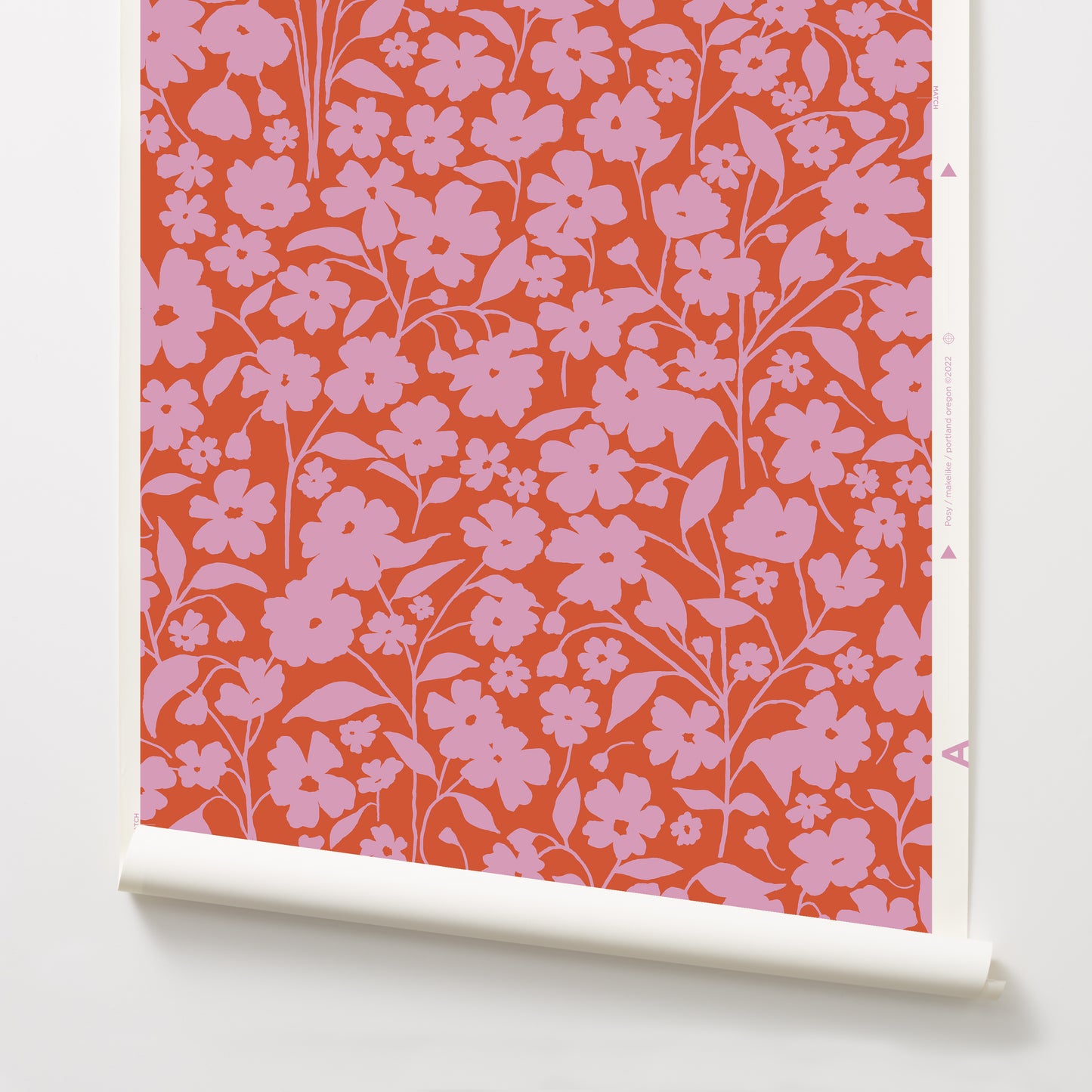 Posy - Pink on Red
