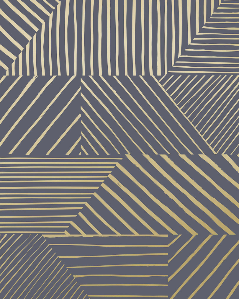 Parquet - Gold on Charcoal