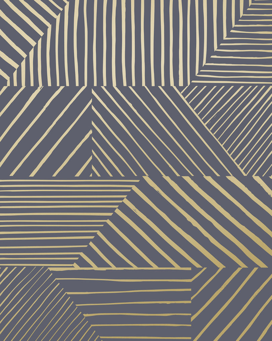 Parquet - Gold on Charcoal