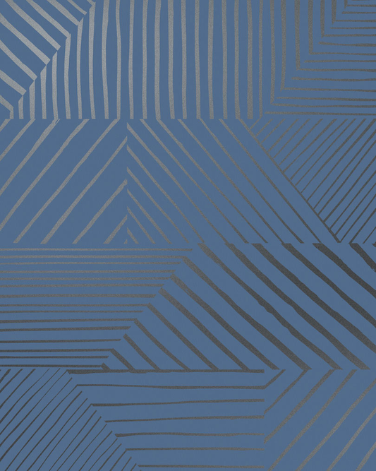Parquet - Gunmetal on Navy